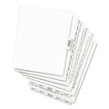 Office Jansan | Avery 01404 11 in. x 8.5 in. 26-Tab D Avery Style Preprinted Legal Exhibit Side Tab Index Dividers - White (25/Pack) image number 0