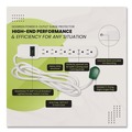 Office Electronics & Batteries | GoGreen Power GG-16106MS 6 ft. Cord 250 Joules 6-Outlet Surge Protector - White image number 4