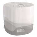 Cleaning & Janitorial Supplies | Georgia Pacific Professional 19885 2-Ply Septic Safe Pacific Blue Basic Embossed Bathroom Tissue - White (80 Rolls/Carton) image number 1