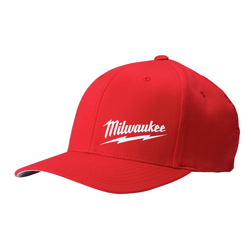 Milwaukee 504r Sm Flexfit Fitted Hat Red Small Medium