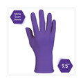 Disposable Gloves | Ansell 55083 6 mil Thick 9.5 in. Long Powder-Free PURPLE NITRILE Exam Gloves - Large, Purple (100/Box) image number 2
