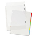 Office Jansan | Avery 16740 11 x 8.5 Easy View Plastic Dividers with Multicolored Tabs and Sheet Protector - Clear (5-Pieces/Set) image number 1