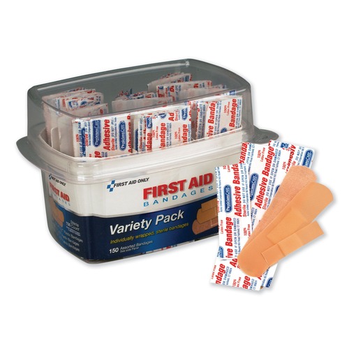 First Aid | PhysiciansCare by First Aid Only 90095 Assorted First Aid Bandages (150-Pieces/Kit) image number 0