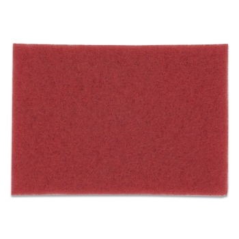 3M 20 in. x 14 in. Low-Speed Buffer Floor Pads 5100 - Red (10/Carton)