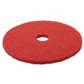 Cleaning & Janitorial Supplies | 3M 5100 20 in. Low-Speed Buffer Floor Pads - Red (5/Carton) image number 1