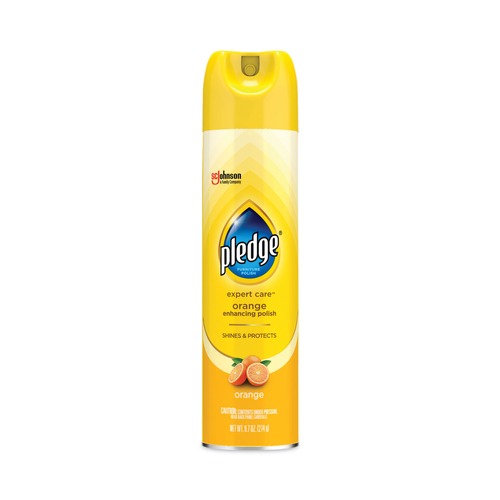 Cleaning & Janitorial Supplies | Pledge 323148EA 9.7 oz Aerosol Spray Furniture Polish - Orange Clean Scent image number 0