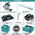 Makita XPS01PMJ-194368-5 18V X2 (36V) LXT Brushless Lithium-Ion 6-1/2 in. Cordless Plunge Circular Saw Kit with 2 Batteries (4 Ah) and 55 in. Guide Rail image number 1