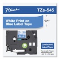 Bulk Savings Pricing 2 | Brother P-Touch TZE545 0.7 in. x 26.2 ft. TZe Standard Adhesive Laminated Labeling Tape - White on Blue image number 3