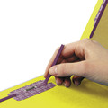 Office Jansan | Smead 26789 End Tab Pressboard Classification Folders with Six SafeSHIELD Fasteners - Letter, Yellow (10/Box) image number 2