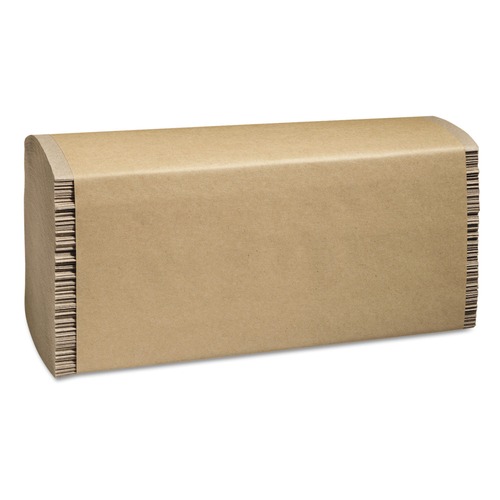 Paper Towels and Napkins | Marcal PRO P200N 1-Ply 9.5 in. x 9.25 in. Recycled Folded Paper Towels - Natural (250/Pack, 16 Packs/Carton) image number 0