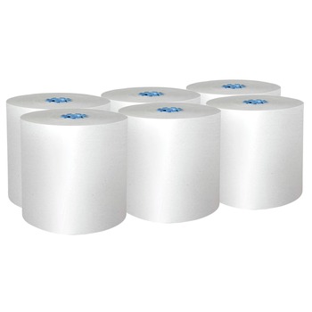 Scott 43959 1-Ply 7.5 in. x 900 ft. Pro Hard Roll Paper Towels with Absorbency Pockets for Scott Pro Dispenser - Blue Core Only (6/Carton)