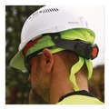 Cooling Gear | Ergodyne 12476 Chill-Its 6615 One Size Fits Most High-Performance Bandana Doo Rag with Terry Cloth Sweatband - Lime image number 3