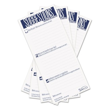 Safco 3-1/2 in. x 8 in. Suggestion Box Cards - White (25/Pack)
