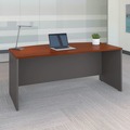 Office & Office Supplies | Bush WC24446 71.13 in. x 36.13 in. x 29.88 in. Series C Collection Bow Front Desk - Hansen Cherry/Graphite Gray image number 2