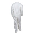 Bib Overalls | Ansell KCC44312 A40 Coveralls with Zipper Front and Elastic Wrists and Ankles - Medium/White (25/Carton) image number 1