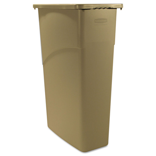 Trash & Waste Bins | Rubbermaid 354000BG 23 Gal. Slim Jim Waste Container (Beige) image number 0