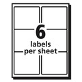 Office Jansan | Avery 05664 3.33 in. x 4 in. Matte Clear Easy Peel Mailing Labels with Sure Feed Technology for Laser Printers - Clear (6/Sheet, 50 Sheets/Box) image number 4