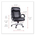  | Alera ALEMS4419 Maxxis Series 19.7 in. to 25 in. Seat Height Supports 500 lbs. Big/Tall Bonded Leather Chair - Black Seat/Back, Chrome Base image number 5