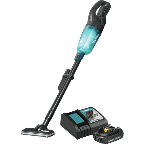 Vacuums | Makita XLC03R1BX4 18V LXT Lithium-ion Compact Brushless Cordless Vacuum Kit, Trigger with Lock (2 Ah) image number 0