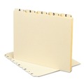 Office Jansan | Smead 50176 8.5 in. x 11 in. 1/5-Cut Top Tab Indexed A to Z File Guide Set - Manila (25/Set) image number 1