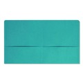 Office Jansan | Smead 87867 100 Sheet Capacity 11 in. x 8.5 in. Two-Pocket Folder Textured Paper - Teal (25/Box) image number 1