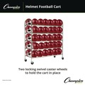 Utility Carts | Champion Sports FBHC 24 in. x 61 in. x 65 in. 176 lb Capacity 60 Helmet Football Cart - Chrome image number 4