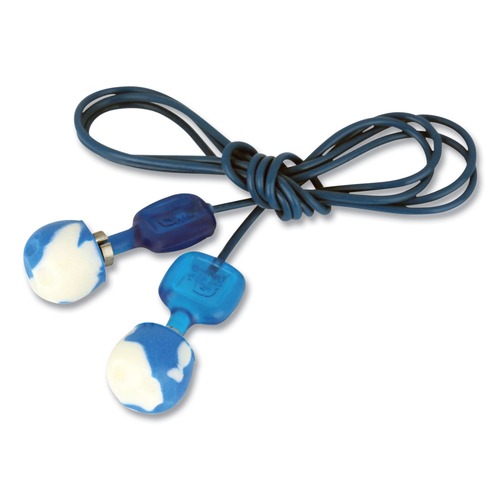 Ear Plugs | Howard Leight by Honeywell TFTPOD30 TrustFit Trak 29 dB NRR Detectable Reusable Corded Foam Earplugs - One Size Fits Most Blue (1000/Carton) image number 0
