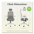 Office Chairs | HON HPTCC1T1UM.WHT Altern Mesh Back Task Chair, 17.95 to 21.1 Seat Height, Gray Seat, Gray/White Back, White Base image number 10