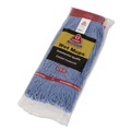 Mops | Nexstep Commercial Products 97156 MaxiClean Loop-End Mop, Cotton/Synthetic, 20 oz, Blue image number 1