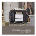Utility Carts | Rubbermaid Commercial 2202589 Resin QuickClips for Rubbermaid Commercial FG618900BLA/2202581 - Black (6/Carton) image number 3