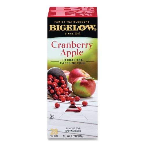 Bigelow RCB004001 Tea Bags - Cranberry Apple Herbal Tea (28/Box)