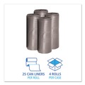 Trash Bags | Boardwalk H6639SGKR01 33 in. x 39 in. 33 gal. 1.1 mil Low-Density Can Liners - Gray (100/Carton) image number 2