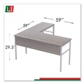 Cleaning & Janitorial Supplies | Linea Italia LITUR602ASH Urban Series 59 in. x 59 in. x 29.5 in. L-Shaped Desk - Ash image number 9