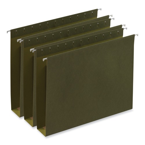 Office Jansan | Universal UNV14142 1/5-Cut Tab Box Bottom Hanging File Folders - Letter Size, Standard Green (25/Box) image number 0