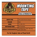 Office & Office Supplies | Gorilla Glue 112962 1 x 60 Max Strength Permanent Mounting Tape Holds Up to 45 lb (3 lbs per 4 in.) - Black (1-Roll) image number 6