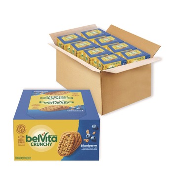 Nabisco 00 44000 02908 00 1.76 oz. Pack belVita Breakfast Biscuits - Blueberry (8 Packs/Box, 8 Boxes/Carton)