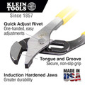 Specialty Pliers | Klein Tools D502-16 16 in. Pump Pliers - Yellow Dip Handle image number 1