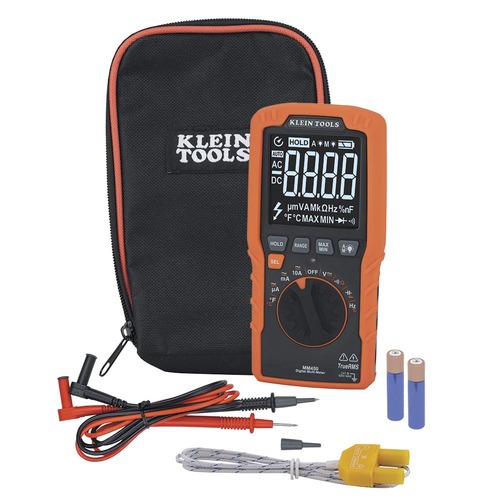 Multimeters | Klein Tools MM450 600V TRMS Auto-Ranging Slim Digital Multimeter image number 0