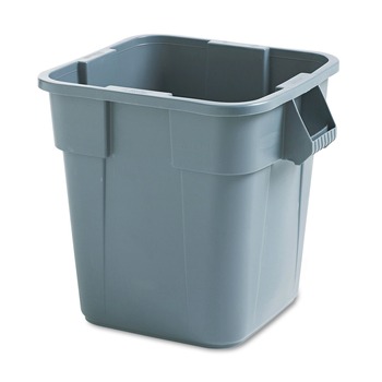Rubbermaid Commercial 28 Gallon Polyethylene Square Brute Container - Gray