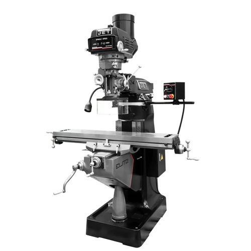 Milling Machines | JET 894194 ETM-949 Mill with 3-Axis ACU-RITE 203 (Knee) DRO and Servo X-Axis Powerfeed and USA Air Powered Draw Bar image number 0