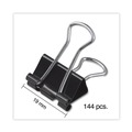 Customer Appreciation Sale - Save up to $60 off | Universal UNV10200VP Binder Clips in Zip-Seal Bag - Small, Black/Silver (144/Pack) image number 1