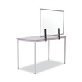 Office Furniture Accessories | MasterVision GL07019101 Protector Series 35.4 in. x 0.16 in. x 23.6 in. Glass Aluminum Desktop Divider - Clear (1/Carton) image number 3