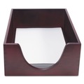 Desktop Organizers | Carver CW08213 10.13 in. x 12.63 in. x 5 in. 1 Section, Double-Deep Hardwood Stackable Desk Trays - Letter, Mahogany image number 3