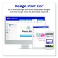 Label & Badge Holders | Avery 74461 3.5 in. x 2.25 in. Top Load Clip-Style Badge Holder with Laser/Inkjet Insert - White (100/Box) image number 3