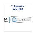 Office Jansan | Avery 79699 Heavy-Duty 1 in. Capacity 11 in. x 8.5 in. 3 Ring View Binder with DuraHinge and One Touch EZD Rings - Black image number 3