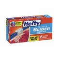 Food Service | Hefty 00R88079 7 in. x 8 in. 32 oz. Slider Stand and Fill Freezer Storage Bags - Clear (35/Box) image number 1