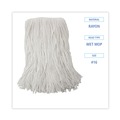 Office Jansan | Boardwalk BWK2016R #16 Cut-End Standard Head Rayon Fiber Mop Head - White (12/Carton) image number 4