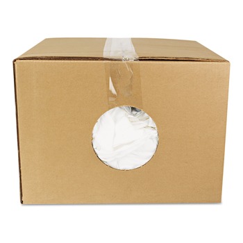 HOSPECO New Bleached T-Shirt Rags - White (1/Carton)