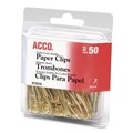 Office Jansan | ACCO A7072532 Jumbo Smooth Gold Tone Paper Clips - Gold (50/Box) image number 0