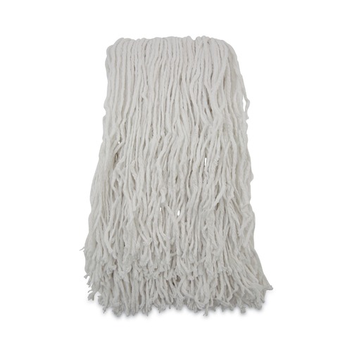 Mops | Boardwalk BWKRM03024S Banded Rayon 24 oz. Cut-End Mop Heads - White (12/Carton) image number 0